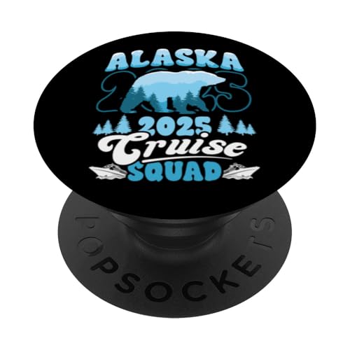 Alaska 2025 Cruise Ship Squad Sommerurlaub Reiseabstimmung PopSockets Klebender PopGrip von InGENIUS Kreuzfahrt-Shirts & Geschenke