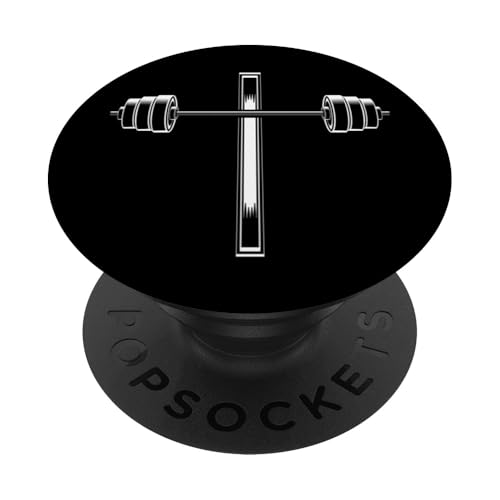 Kurzhantel Langhantel Cross Christian Gym Workout PopSockets Klebender PopGrip von InGENIUS Religiöse Hemden & Geschenke