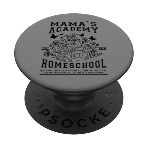 Mama's Academy Homeschool Homeschooling Mama Christian Mom PopSockets Klebender PopGrip von InGENIUS Religiöse Hemden & Geschenke