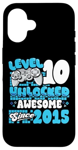 10. Geburtstag Gamer Level 10 Jahre alt Unlocked Video Game Hülle für iPhone 16 von InGENIUS Video Game Geburtstagsshirts & Geschenke