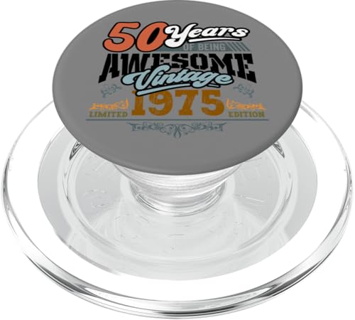 50. Geburtstag Vintage 1975 50 Years of Being Awesome Retro PopSockets PopGrip für MagSafe von InGENIUS Vintage Geburtstagsshirts & Geschenke