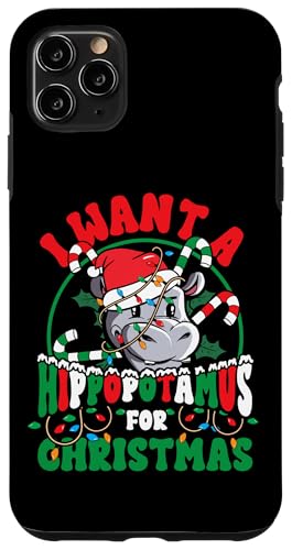 Hülle für iPhone 11 Pro Max Weihnachten Nilpferd Ich will ein Nilpferd Liebhaber von InGENIUS Weihnachts-Shirts & Geschenke