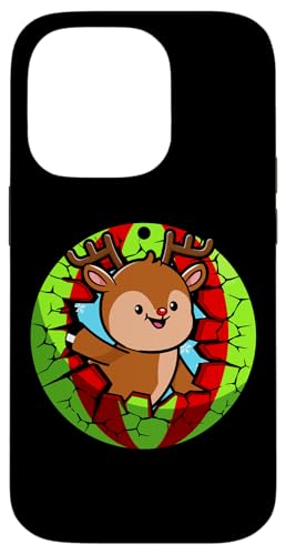 Hülle für iPhone 14 Pro Fröhliche Weihnachten Rentier Grafik Niedliches von InGENIUS Weihnachts-Shirts & Geschenke