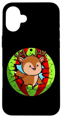 Hülle für iPhone 16 Plus Fröhliche Weihnachten Rentier Grafik Niedliches von InGENIUS Weihnachts-Shirts & Geschenke