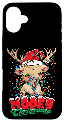 Hülle für iPhone 16 Plus Mooey Christmas Schottische Hochlandkuh-Liebhaberin Xmas von InGENIUS Weihnachts-Shirts & Geschenke