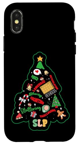 Hülle für iPhone X/XS Weihnachtsbaum SLP Speech Language Pathology Therapeut Xmas von InGENIUS Weihnachts-Shirts & Geschenke