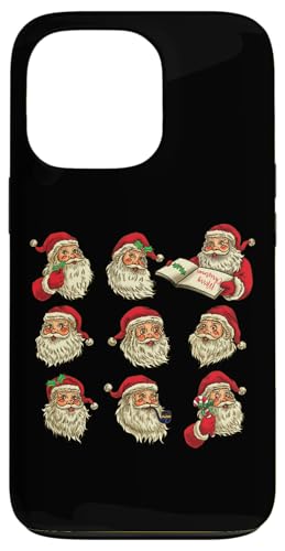 Hülle für iPhone 13 Pro Vintage Weihnachten Weihnachtsmann Gesichter Retro Xmas von InGENIUS Weihnachtsshirts & Geschenke