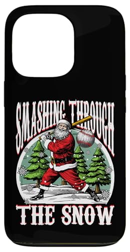 Hülle für iPhone 13 Pro Weihnachten Santa Baseball-Spieler Zerschlagung Schnee von InGENIUS Weihnachtsshirts & Geschenke