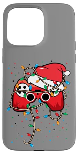 Hülle für iPhone 15 Pro Max Weihnachten Videospiel-Controller Weihnachtsmütze lustige von InGENIUS Weihnachtsshirts & Geschenke