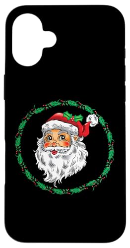 Hülle für iPhone 16 Plus Vintage Weihnachtsmann Gesicht Old Fashion Weihnachten von InGENIUS Weihnachtsshirts & Geschenke