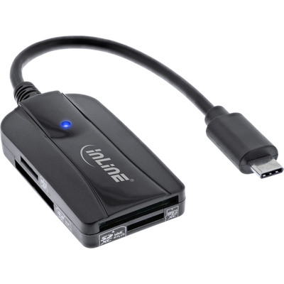 InLine® Card Reader USB 3.1 USB-C, für SD/SDHC/SDXC, microSD, UHS-II kompatibel von InLine®