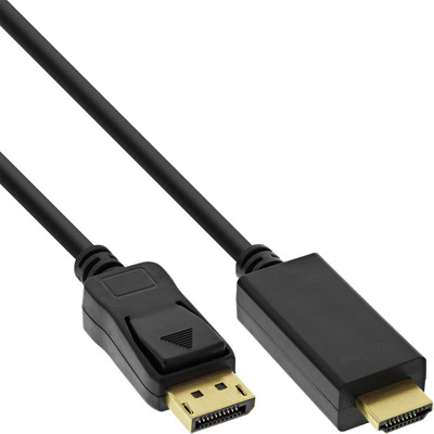 InLine® DisplayPort zu HDMI Konverter Kabel, 4K/60Hz, schwarz, 1,5m von InLine®