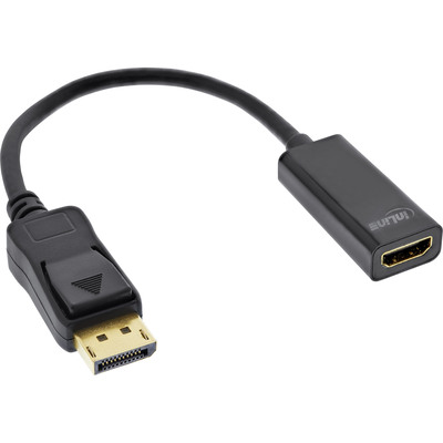 InLine® DisplayPort zu HDMI Stecker / Buchse Adapterkabel mit Audio, 4K von InLine®