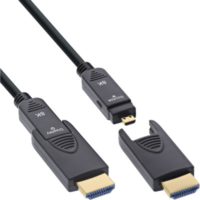 InLine® HDMI AOC Kabel, Ultra High Speed HDMI, 8K4K, Stecker abnehmbar, 30m von InLine®