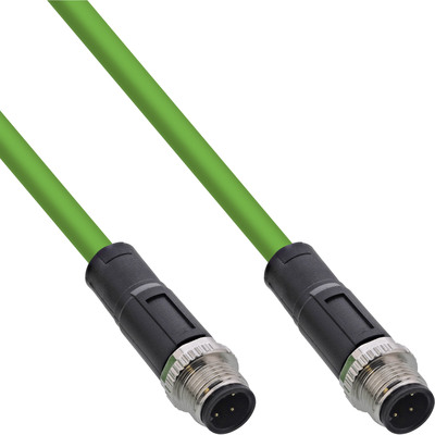 InLine® Industrie Netzwerkkabel, M12 4-pin D-kodiert Stecker/Stecker, PUR, 20m von InLine®