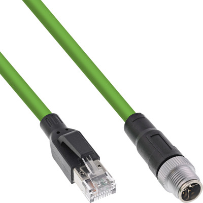 InLine® Industrie Netzwerkkabel, M12 8-pin X-kodiert St. zu RJ45 St., Cat.6A 5m von InLine®