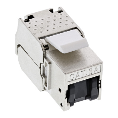 InLine® Keystone RJ45 Buchse, SNAP-In, Cat.6a, mit Staubschutz schwarz von InLine®