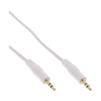 InLine® Klinke Kabel, 3,5mm Stecker / Stecker, Stereo, weiß / gold, 1,5m von InLine®