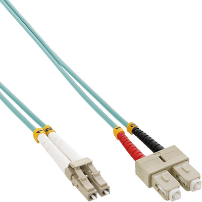 InLine® LWL Duplex Kabel, LC/SC, 50/125µm, OM3, 10m von InLine®