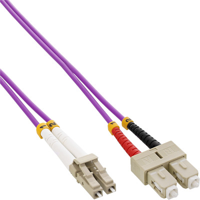 InLine® LWL Duplex Kabel, LC/SC, 50/125µm, OM4, 5m von InLine®