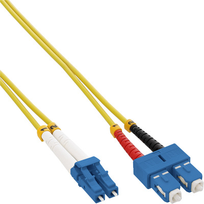 InLine® LWL Duplex Kabel, LC/SC, 9/125µm, OS2, 7,5m von InLine®