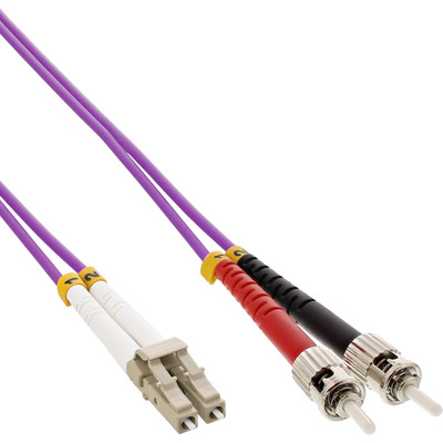 InLine® LWL Duplex Kabel, LC/ST, 50/125µm, OM4, 10m von InLine®