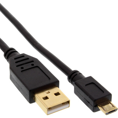 InLine® Micro-USB 2.0 Kabel, USB-A ST an Micro-B ST, vergoldete Kontakte, 1m von InLine®