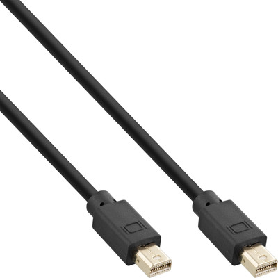 InLine® Mini DisplayPort 1.4 Kabel, Stecker / Stecker schwarz/gold, 1m von InLine®