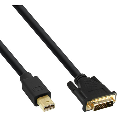 InLine® Mini DisplayPort zu DVI Konverter Kabel, schwarz, 0,5m von InLine®