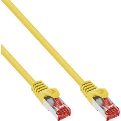 InLine® Patchkabel, S/FTP (PiMf), Cat.6, 250MHz, PVC, CCA, gelb, 3m von InLine®