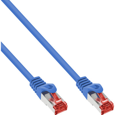 InLine® Patchkabel, S/FTP (PiMf), Cat.6, 250MHz, PVC, Kupfer, blau, 2m von InLine®