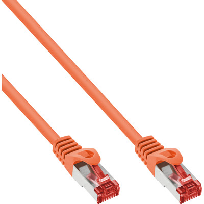 InLine® Patchkabel, S/FTP (PiMf), Cat.6, 250MHz, PVC, Kupfer, orange, 25m von InLine®