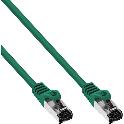 InLine® Patchkabel, S/FTP (PiMf), Cat.8.1, 2000MHz, halogenfrei, grün, 0,5m von InLine®