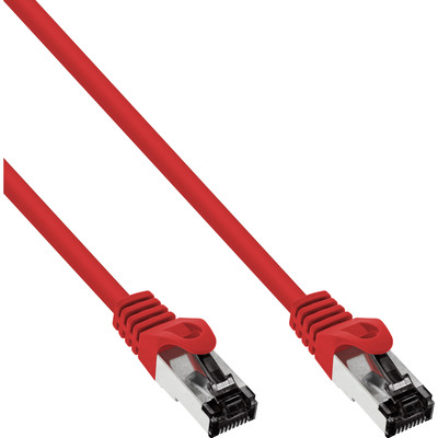 InLine® Patchkabel, S/FTP (PiMf), Cat.8.1, 2000MHz, halogenfrei, rot, 0,3m von InLine®