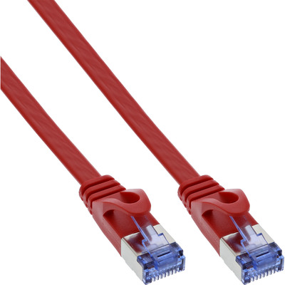 InLine® Patchkabel flach, U/FTP, Cat.6A, rot, 0,5m von InLine®