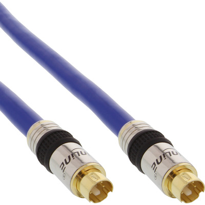 InLine® S-VHS Kabel, PREMIUM, vergoldete Stecker, 4pol mini DIN ST / ST, 0,5m von InLine®