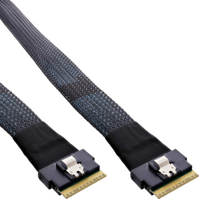 InLine® Slim SAS Kabel, SFF-8654 8i zu SFF-8654 8i, 48 Gb/s, 1m von InLine®