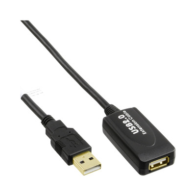 InLine® USB 2.0 Aktiv-Verl., mit Signalverstärkung Repeater, ST A / BU A, 25m von InLine®