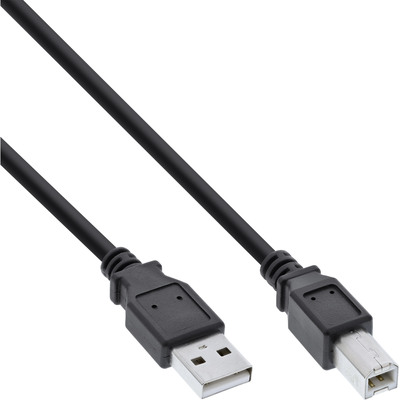 InLine® USB 2.0 Kabel, A an B, schwarz, 1m von InLine®