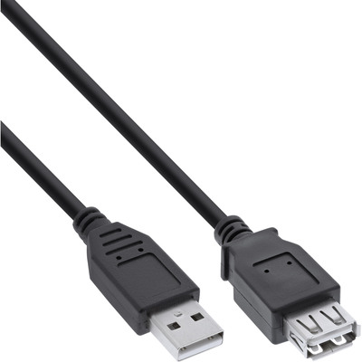 InLine® USB 2.0 Verlängerung, Stecker / Buchse, Typ A, schwarz, 3m von InLine®