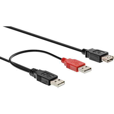 InLine® USB 2.0 Y-Anschlusskabel, 2x Stecker A an Buchse A, 0,2m von InLine®