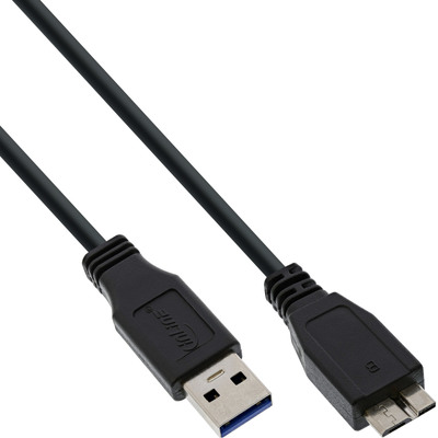 InLine® USB 3.2 Gen.1 Kabel, A an Micro B, schwarz, 3m von InLine®