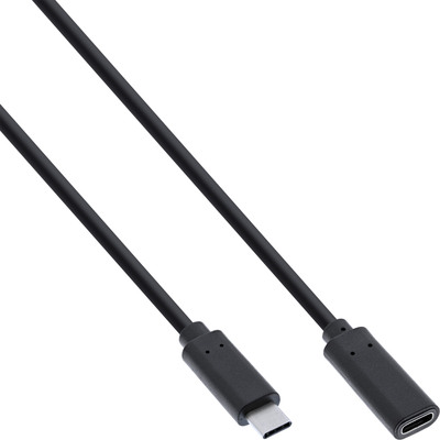 InLine® USB 3.2 Gen.1x2 Kabel, USB-C Verlängerung ST/BU, schwarz, 2m von InLine®