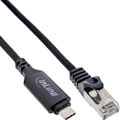 InLine® USB 3.2 Netzwerkadapter Kabel, Gigabit, USB-C zu RJ45 Stecker, 5m von InLine®