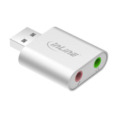 InLine® USB Audio Soundadapter, Mini Aluminium Gehäuse von InLine®