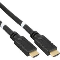 INLINE - HDMI mit Ethernetkabel - HDMI (M) bis HDMI (M) - 30 m - Dreifachisolierung - Schwarz von InLine