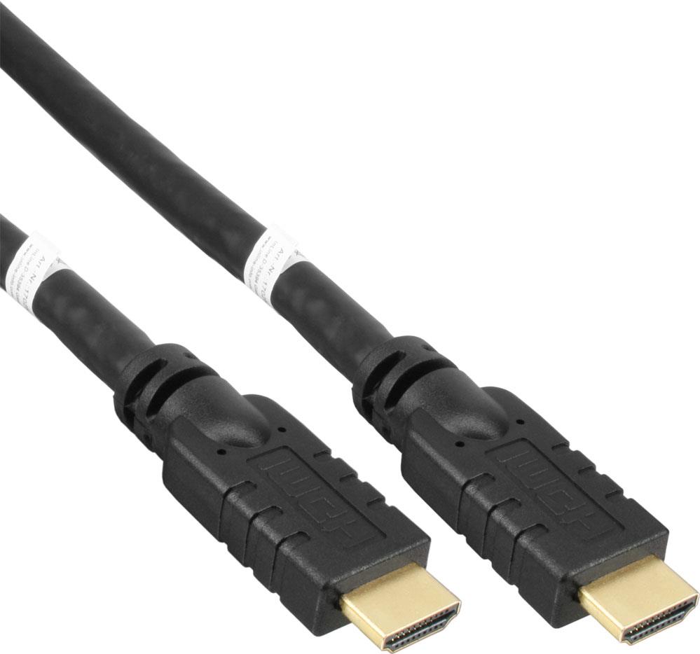 INLINE High Speed - HDMI-Kabel mit Ethernet - HDMI m�nnlich zu HDMI m�nnlich - 40 m - Schwarz von InLine