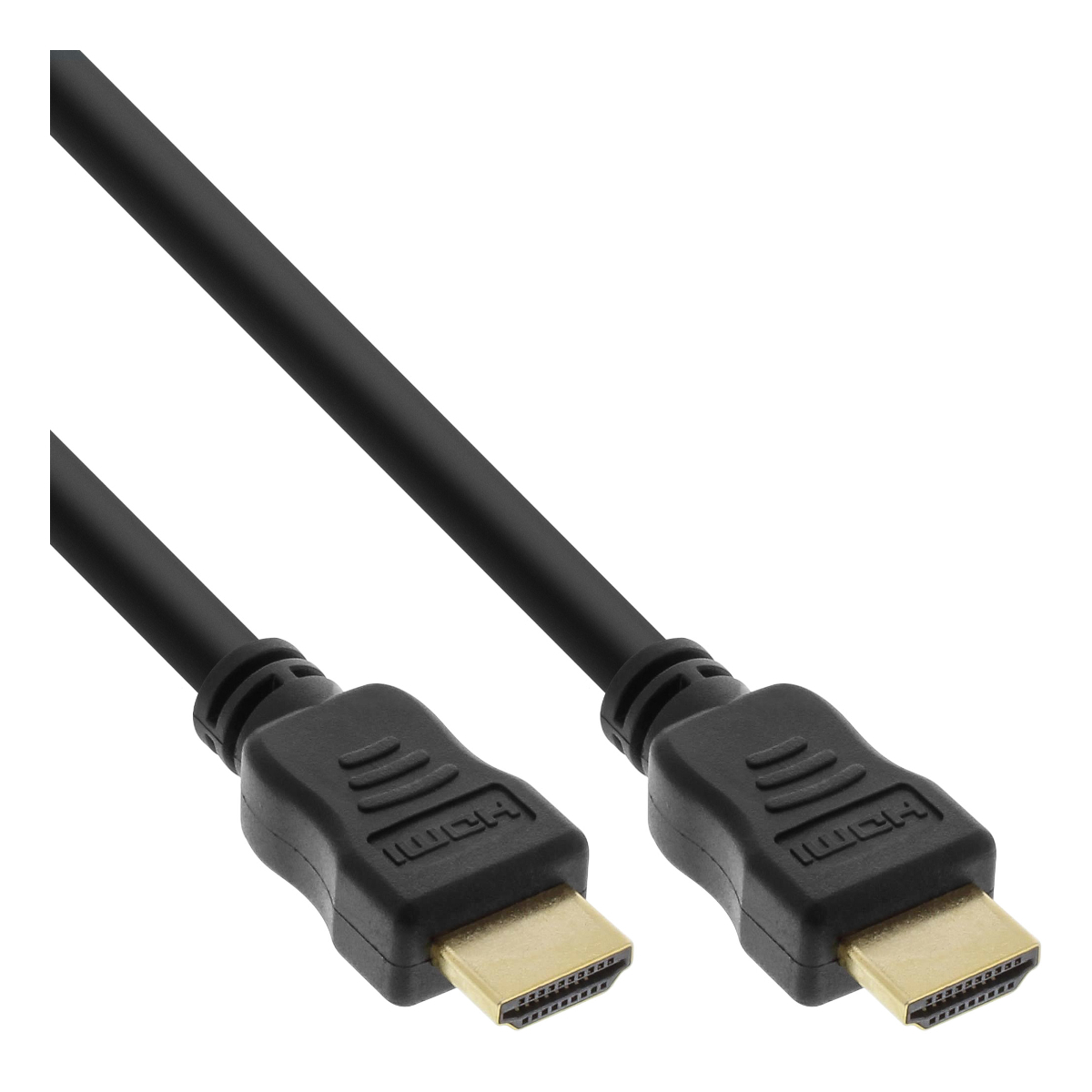 InLine® HDMI Kabel, HDMI-High Speed mit Ethernet, Premium, 4K2K, Stecker / Stecker, schwarz / gold, 3m von InLine