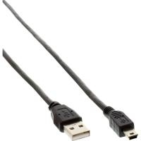 InLine® USB 2.0 Mini-Kabel, Stecker A an Mini-B Stecker (5pol.), schwarz, 5m (33107L) von InLine