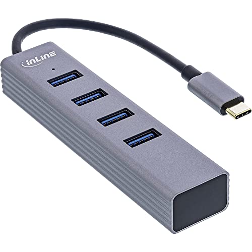 InLine® USB 3.2 USB-Typ C Multi Hub (4X USB-A 5Gb/s), OTG, Metallgehäuse von InLine